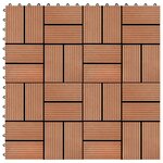 vidaXL Carreaux de terrasse 22 Pièces 30 x 30 cm 2 m² WPC Teck