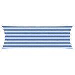 vidaXL Voile d'ombre Bleu et Blanc 2 x 6 m HDPE