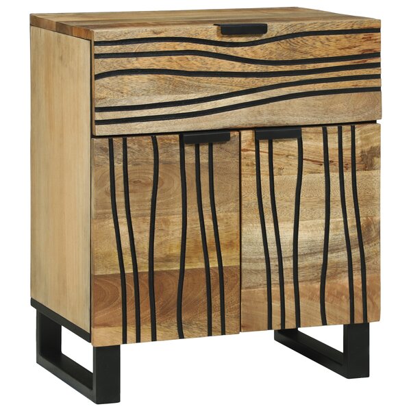 vidaXL Table de nuit 50x33x60 cm en bois massif de manguier