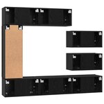 vidaXL Ensemble meuble TV 8 Pièces Chêne noir 30 5 x 30 x 90 cm