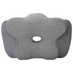 vidaXL Coussin pour le cou Gris 58 x 38 x 12 cm Polyester