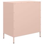 vidaXL Buffet rose 68x39x73 5 cm acier laminé à froid