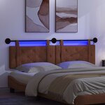 vidaXL Tête de lit suspendue Marron PU antique