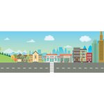 Scène à décorer pour enfants - sur la route ! - stickers puffies