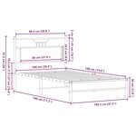 vidaXL Cadre de lit sans matelas chêne fumé 100x190 cm bois ingénierie