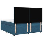 vidaXL Sommier à lattes de lit et matelas Bleu foncé 200x200cm Velours