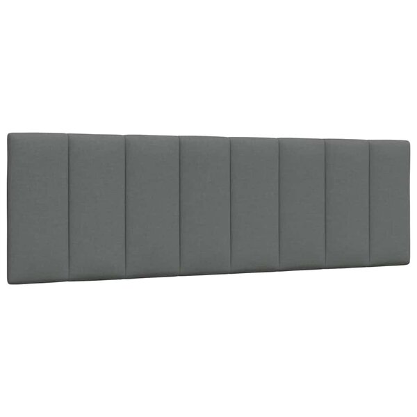 vidaXL Coussin de tête de lit gris foncé 160 cm tissu