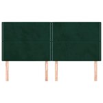 vidaXL Tête de lit Vert foncé 180x5x118/128 cm Velours