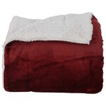 vidaXL Jeté Rouge Bordeaux 240 x 270 cm Toison