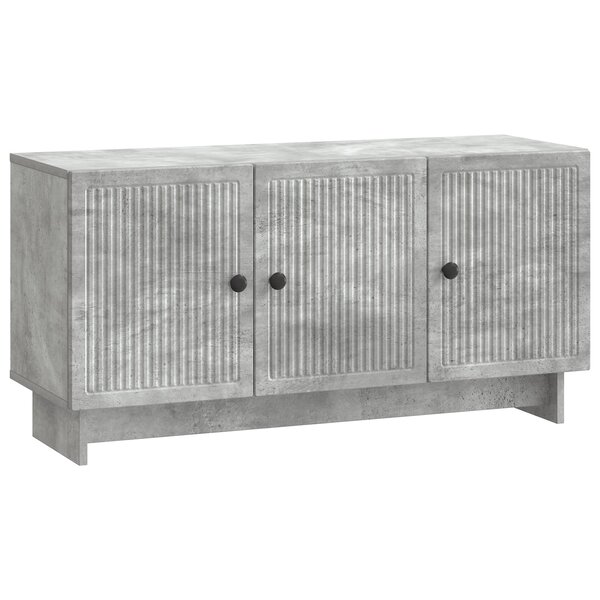 vidaXL Meuble TV Gris béton 99 x 34 5 x 50 cm Bois d'ingénierie