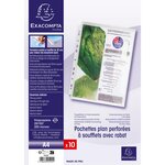 Pochettes Perforées À Soufflet De 30mm Avec Rabat À Scratch - Cristal - X 4 - Exacompta