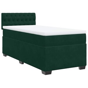 vidaXL Sommier à lattes de lit avec matelas Vert foncé 90x200 cm