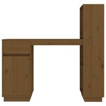 vidaXL Bureau Marron miel 110x53x117 cm Bois massif de pin