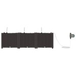 vidaXL Pots de jardin Marron 120 x 40 x 37.5 cm Acier