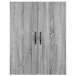 vidaXL Buffet haut Sonoma gris 69 5x34x180 cm Bois d'ingénierie