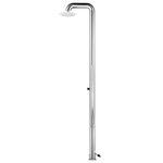 vidaXL Douche de jardin avec base gris 230 cm Acier inoxydable