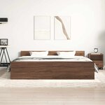 vidaXL Cadre de lit sans matelas chêne marron 160x200 cm