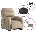 vidaXL Fauteuil inclinable de massage électrique cappuccino similicuir