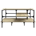 vidaXL Table basse chêne sonoma 100x100x48 5 cm bois d'ingénierie