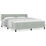 vidaXL Lit à ressorts avec matelas gris foncé 80x200 cm en velours