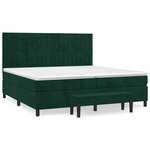 vidaXL Sommier à lattes de lit et matelas Vert foncé 200x200cm Velours