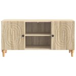 vidaXL Meuble TV Chêne Sonoma 102 x 34 5 x 50 cm Bois d'ingénierie