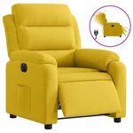vidaXL Fauteuil inclinable électrique jaune velours