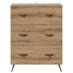 vidaXL Commode Chêne Artisanal 69 5 x 34 x 90 cm Bois d’ingénierie