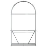 vidaXL Porte-bûches gris clair 120x45x210 cm acier galvanisé