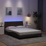 vidaXL Cadre de lit sans matelas marron foncé 120x200 cm tissu