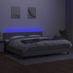vidaXL Sommier à lattes de lit matelas LED Gris clair 200x200 cm Tissu
