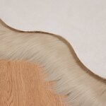 vidaXL Tapis en fausse Tafalla Beige 80 x 120 cm Polyester