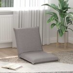 vidaXL Fauteuil de sol ajustable Taupe Tissu