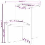 vidaXL Table d'appoint Naturel 50 x 40 x 50 cm Bois massif en pin