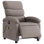 vidaXL Fauteuil de massage inclinable électrique Taupe Tissu
