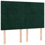 vidaXL Tête de lit Vert foncé 144 x 5 x 118/128 cm Velours