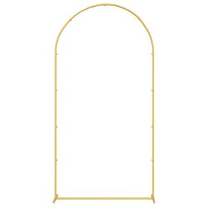 vidaXL Arche de mariage Doré 100 x 39 x 200 cm Acier
