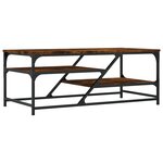 vidaXL Table basse chêne fumé 100x49x40 cm bois d'ingénierie