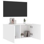 vidaXL Meuble TV mural blanc 80x30x41 cm