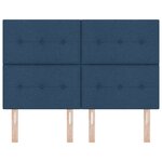 vidaXL Tête de lit avec tête de lit Bleu 144 cm Cuir synthétique