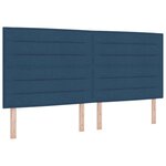 vidaXL Tête de lit LED avec des lumières à LED Bleu 200 cm Polyester
