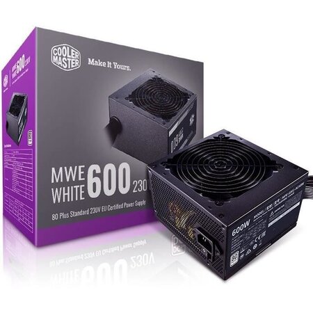 COOLER MASTER MWE White V2 600W  - Alimentation 600W (Certifiée 80 Plus White Garantie 3 ans) Câbles plats noir