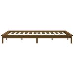 vidaXL Cadre de lit Marron miel 150x200 cm Bois pin massif Très grand