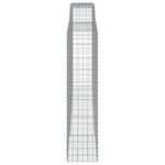 vidaXL Paniers à gabions arqués 3 Pièces 400x50x200/220 cm Fer galvanisé