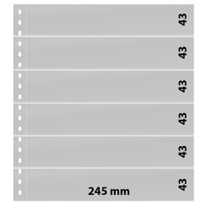 Feuilles de classement Omnia Lindner à 6 bandes pour timbres-poste. Fond - Blanc