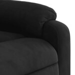 vidaXL Fauteuil inclinable noir tissu microfibre