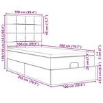 vidaXL Lit ottoman avec matelas crème 100x200 cm tissu