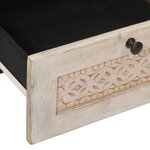 vidaXL Table de chevet avec tiroir 2 Pièces Beige 40 x 33 x 46 cm