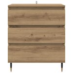 Buffet avec tiroir Chêne artisanal 60 x 35 x 70 cm Bois d'ingénierie