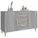 vidaXL Buffet sonoma gris 100x36x60 cm bois d'ingénierie